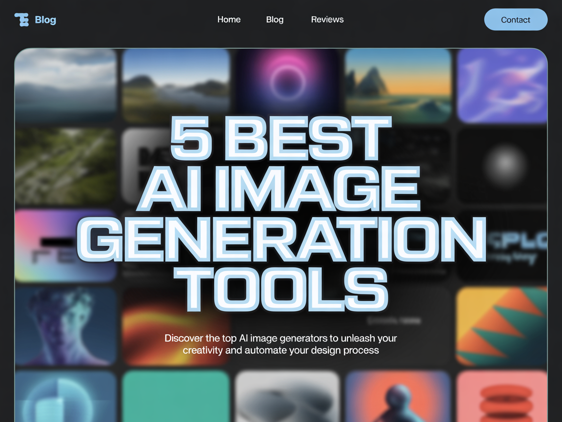 5 Best AI Image Generation Tools